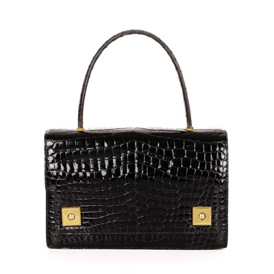 Lot 373 - Hermes, a 1960's crocodile Piano handbag,...