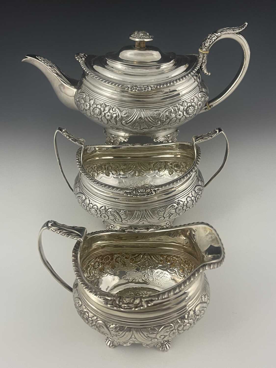 Lot 26 - A George III Regency silver tea service,...