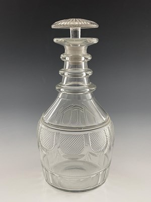 Lot 478 - An Anglo Irish cut glass decanter, circa 1815