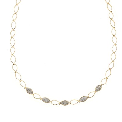 Lot 187 - An 18ct gold diamond necklace