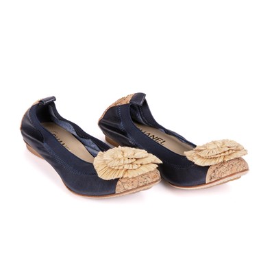 Lot 316 - Chanel, a pair of unworn stretch flat...