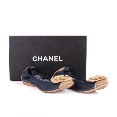 Lot 316 - Chanel, a pair of unworn stretch flat...