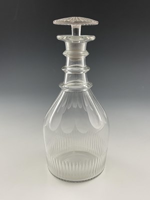 Lot 462 - A George III Prussian form glass decanter