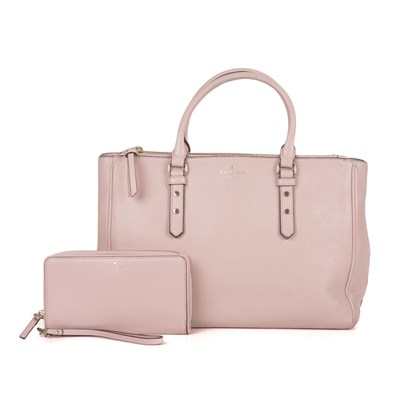 Lot 383 - Kate Spade, a pink leather handbag with...