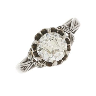 Lot 126 - An early 20th century 18ct gold diamond single-stone ring