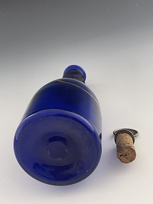 Lot 467 - A Bristol blue glass brandy decanter