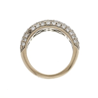 Lot 158 - An 18ct gold pave-set diamond dress ring