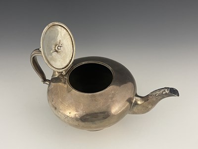 Lot 69 - A Victorian silver teapot, of globular form...