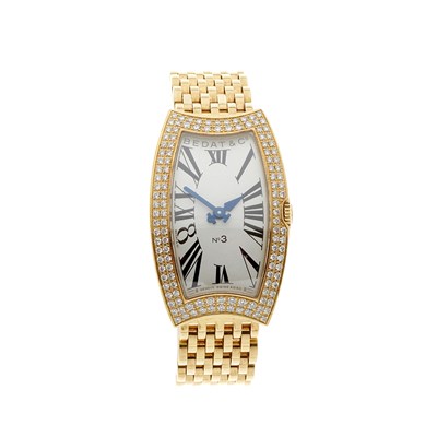 Lot 273 - Bedat & Co., an 18ct gold No. 3 diamond bracelet watch