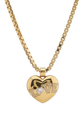 Lot 82 - Chopard, an 18ct gold Love pendant, with chain