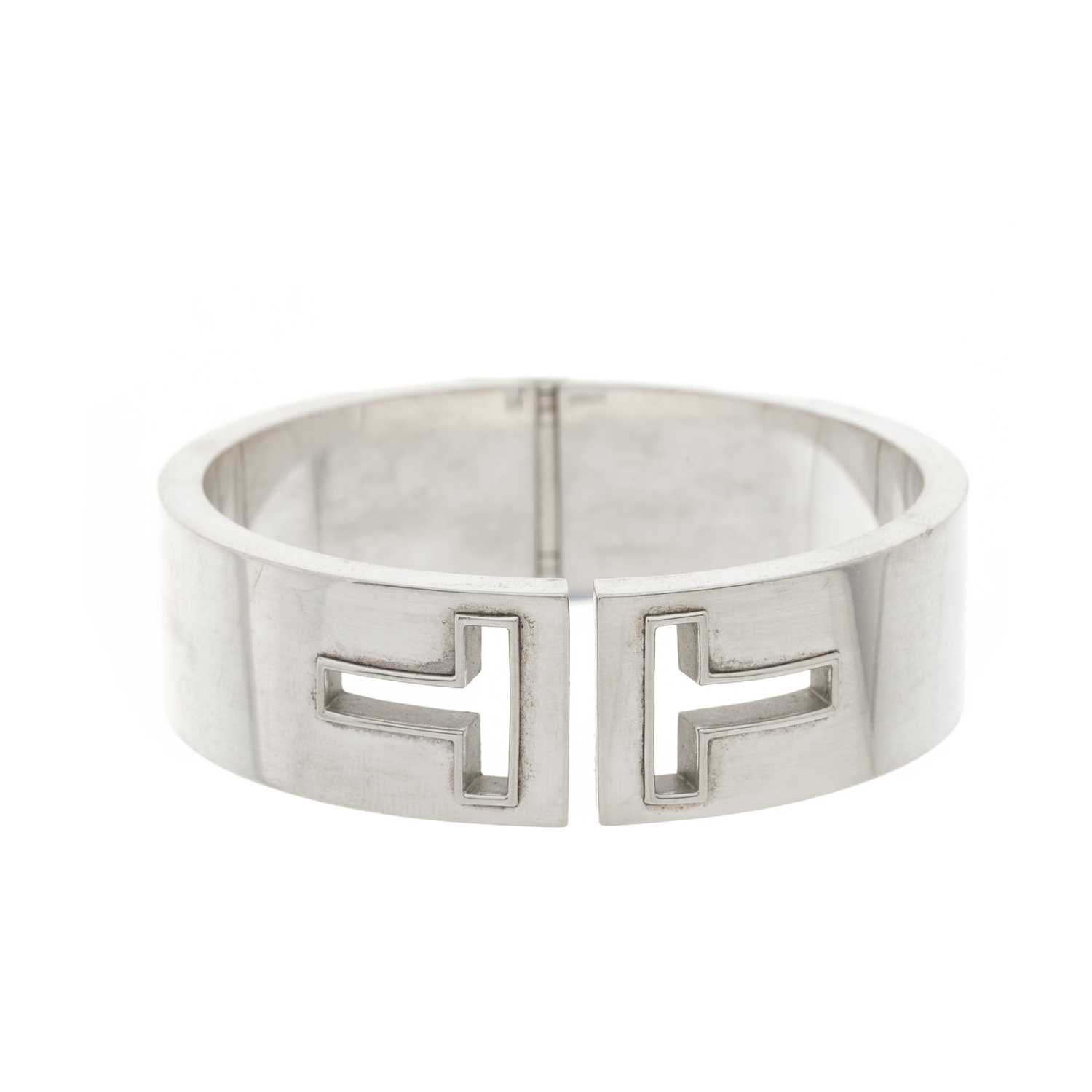 Lot 70 - Tiffany & Co., a silver T Cutout open cuff bangle bracelet