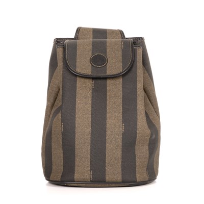 Lot 336 - Fendi, a Pequin single strap backpack,...