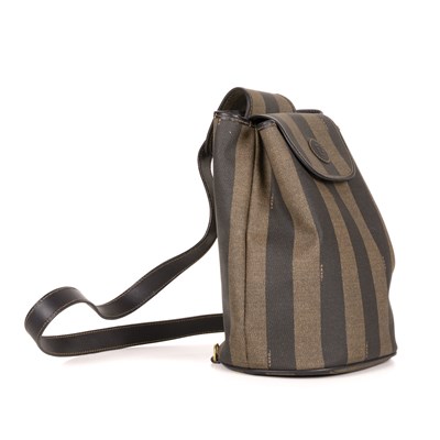 Lot 336 - Fendi, a Pequin single strap backpack,...