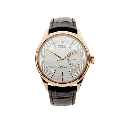 Lot 231 - Rolex, an 18ct rose gold Cellini Date wrist watch