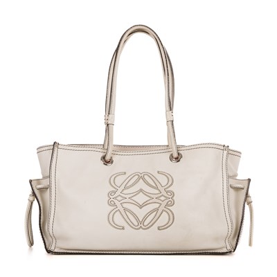 Lot 386 - Loewe, an Anagram tote, crafted from ivory...