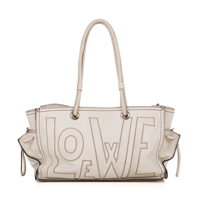 Lot 386 - Loewe, an Anagram tote, crafted from ivory...
