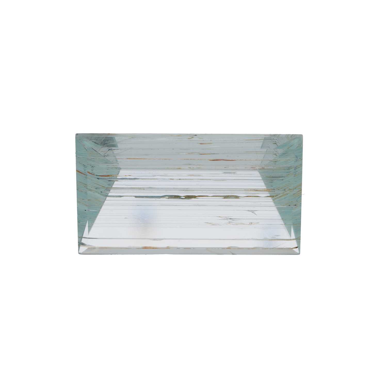 Lot 58 - A rectangular-shape aquamarine, weighing 36.60ct