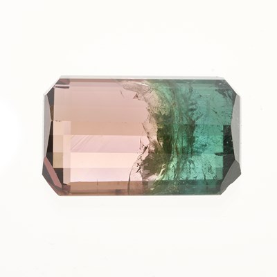 Lot 55 - A natural parti-colour tourmaline, weighing 14.70ct
