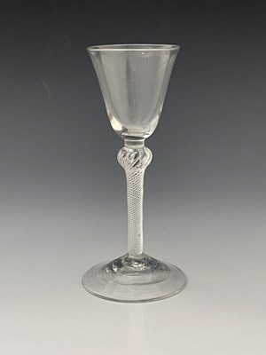 Lot 576 - A composite double knopped air twist wine...