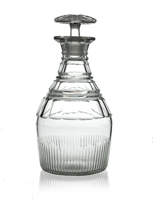 Lot 429 - A George III cut glass decanter, circa 1805,...