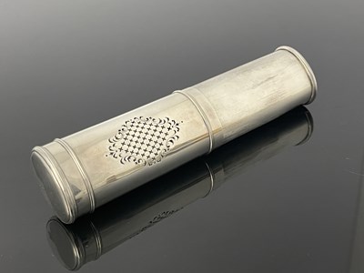 Lot 213 - A George III silver boot powderer, of cased...