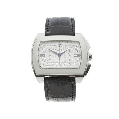 Lot 228 - Baume & Mercier, a stainless steel Hampton City chronograph wrist watch