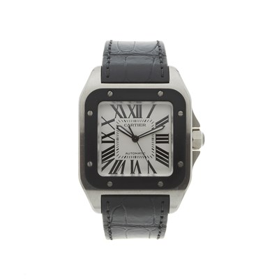 Lot 250 - Cartier, a stainless steel Santos 100 XL wrist watch
