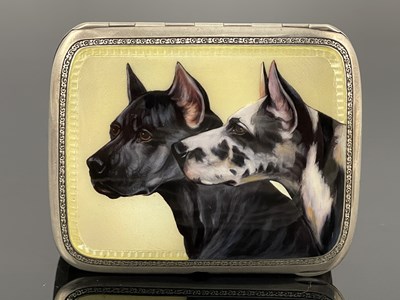 Lot 239 - A Continental silver and enamel cigarette case,...