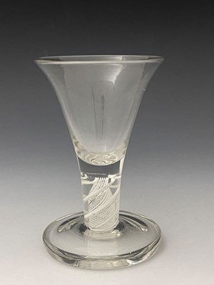 Lot 590 - An opaque twist toasting glass, circa 1770,...