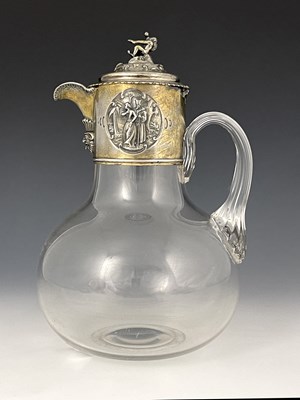 Lot 182 - A Victorian claret jug, mounted in silver-gilt,...