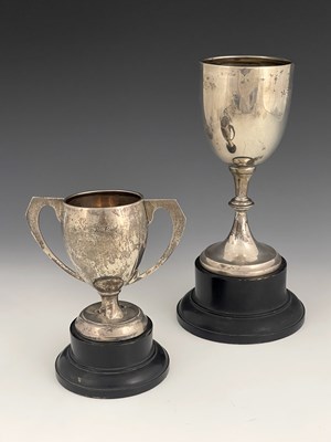 Lot 190 - Two twentieth-century silver trophy cups, each...