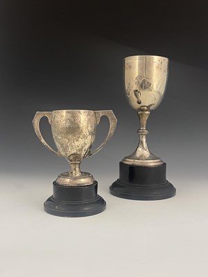Lot 190 - Two twentieth-century silver trophy cups, each...