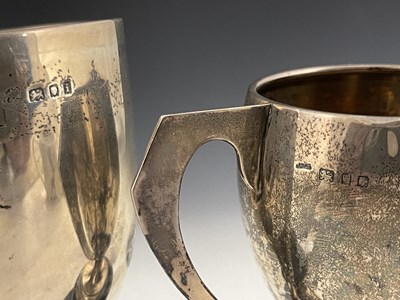 Lot 190 - Two twentieth-century silver trophy cups, each...