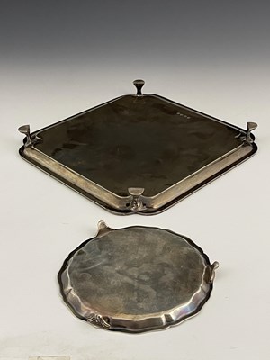 Lot 67 - An Edward VIII silver salver, of rectangular...