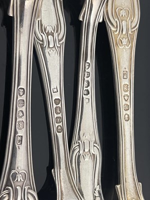 Lot 100 - A matched part-set of King's pattern silver...