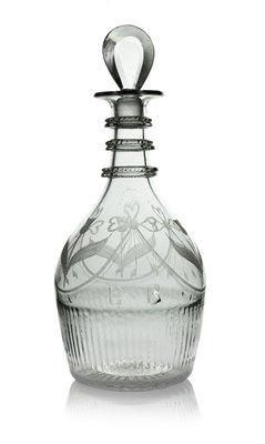 Lot 603 - An Irish glass decanter, probably Cork, circa...