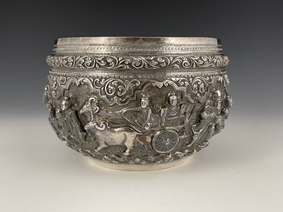 Lot 13 - A twentieth-century Oriental silver-coloured...