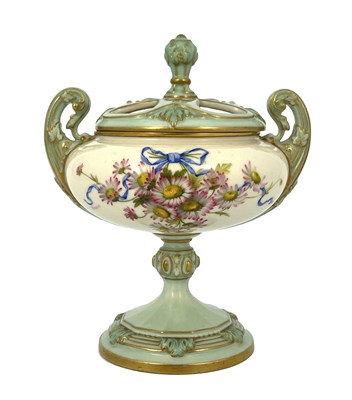 Lot 890 - R Sebright for Royal Worcester, a floral...