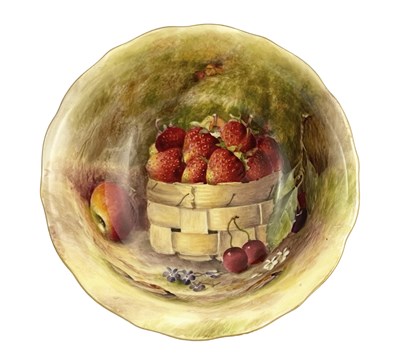 Lot 892 - Ricketts for Royal Worcester, a fruit painted...