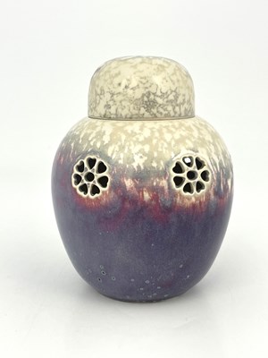 Lot 721 - Ruskin Pottery, a High Fired ginger jar and...
