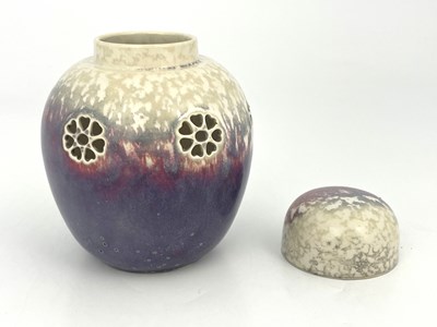 Lot 721 - Ruskin Pottery, a High Fired ginger jar and...