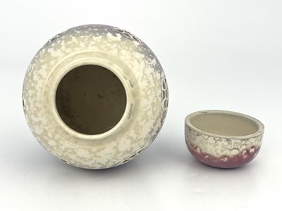 Lot 721 - Ruskin Pottery, a High Fired ginger jar and...