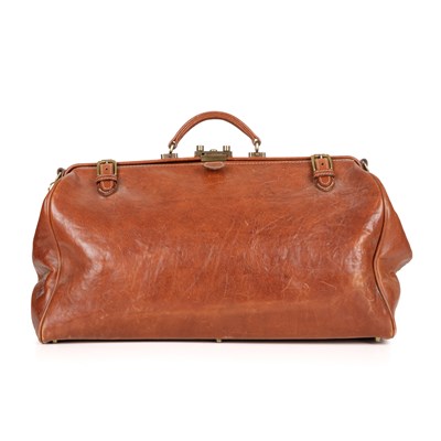 Lot 474 - A large leather Gladstone doctor bag, crafted...