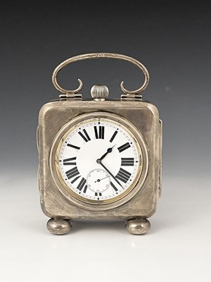 Lot 290 - An Edwardian silver pocket watch stand, of...