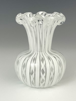 Lot 755 - A Venetian Murano glass zanfirico vase,...