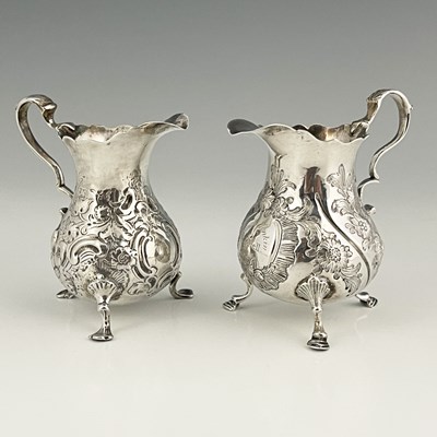 Lot 379 - Two eighteenth-century Rococo silver cream...