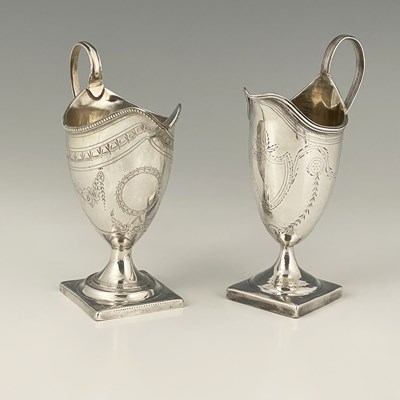 Lot 403 - A George III silver cream jug, of inverted...