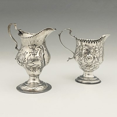 Lot 402 - Two eighteenth-century Rococo silver pedestal...