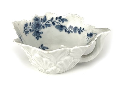 Lot 994 - A Worcester blue and white relief moulded...