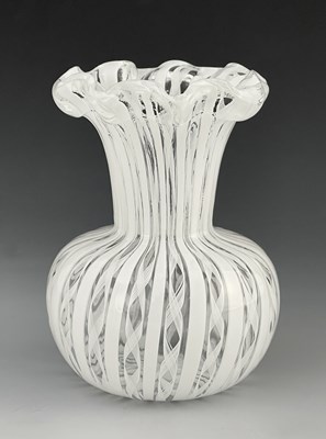 Lot 631 - A Venetian Murano glass zanfirico vase,...